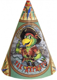 Колпак бумажный Так держать! попугай (набор 6шт) 16см Арт-67.009