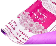 Бумага крафт Bouquet Белый-Малина-Сирень 60см*7,5м