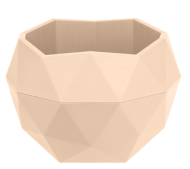 Горшок Топаз 0,45лит Кремовый Арт-9154 (с дренажной системой)