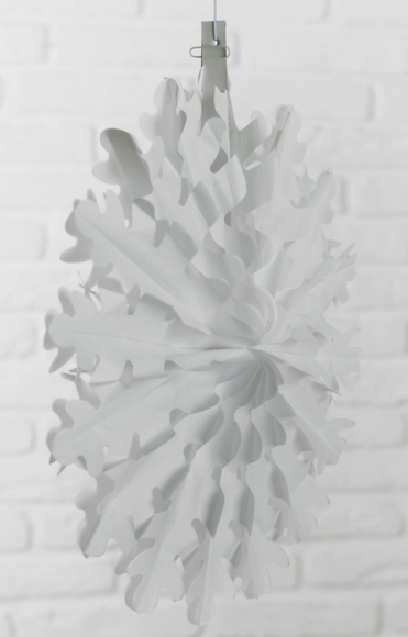 Декор потолочный 3-D Снежинка Белая 35см Декор потолочный 3-D Снежинка Белая 35см