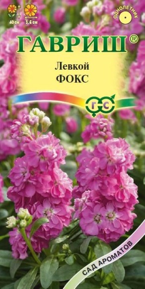 Цветы Левкой Фокс ЦВ/П (ГАВРИШ) 0,1гр однолетник розовый 40см