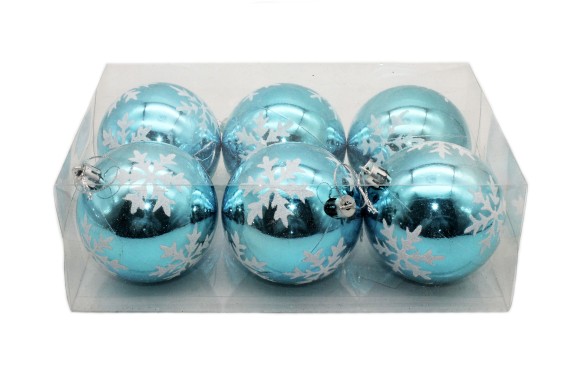 Ёлочное украшение Шары (8см/6шт) Арт-№24