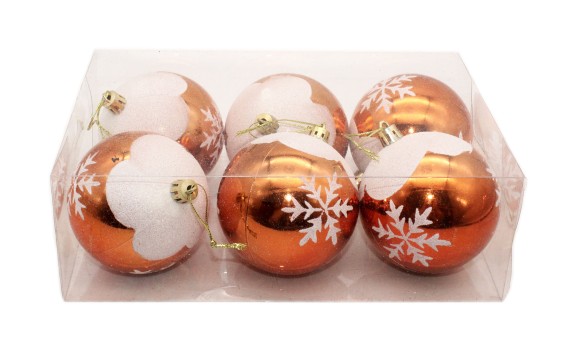 Ёлочное украшение Шары (8см/6шт) Арт-№24