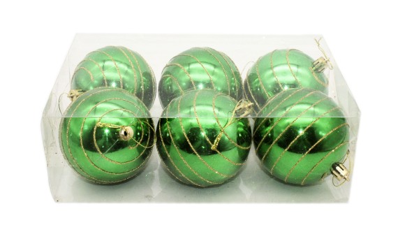 Ёлочное украшение Шары (8см/6шт) Арт-№24