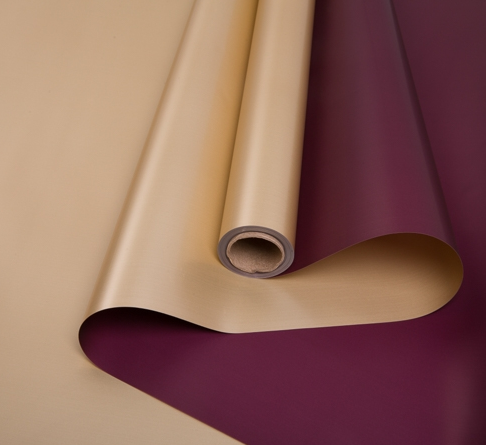 Пленка матовая двухсторонняя Золото/Винная 60см/10м