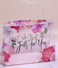 Сумочка для горшечных цветов 270*210*110мм Цветы розовые Арт-755