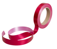 Лента Простая 2см*50ярд Двухцветная Вишня-Лаванда