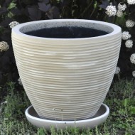 Кашпо уличное Полоски низкое D-41см H-35см