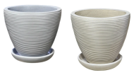 Кашпо уличное Полоски низкое D-41см H-35см