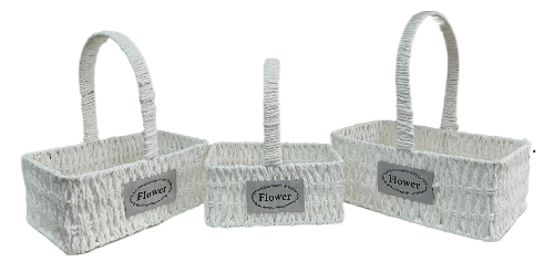 Корзина Набор Плетеных 3шт Flowers NEW Прямоугольные