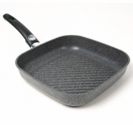 Сковорода Гриль Квадратная 28*28см PIETRA Серый гранит Арт-GR36228