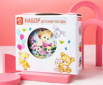 Набор Детской посуды Доляна Ангелок 3 предмета Арт-2480333 Набор Детской посуды Доляна Ангелок 3 предмета Арт-2480333