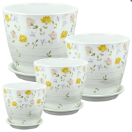 Кашпо Бутон №-РС-171 Ситец №-3 D-18см-3,2л Кашпо Бутон №-РС-171 Ситец №-3 D-18см-3,2л