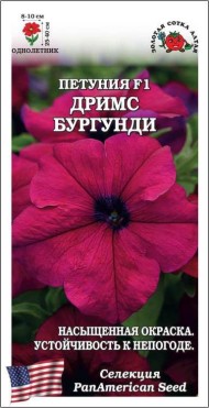 Цветы Петуния Дримс Бургунди ЦВ/П (СОТКА) 10шт многоцветковая однолетник 25-40см