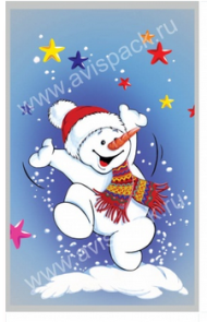 Пакет подарочный 250*400мм Снеговик (1уп/10шт) Цена за штуку