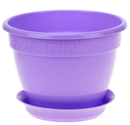 Горшок Антик 0,75лит D-13см Лаванда с поддоном (фиалочница)