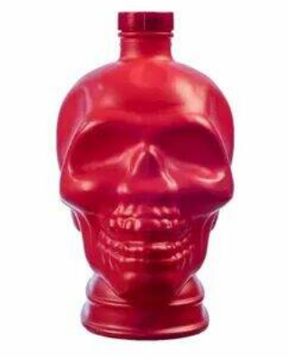 Графин стекло Череп 1л Розовый Матовый