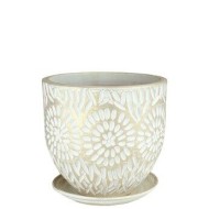 Кашпо Астра бутон Бело-Жемчужная Арт-23-123 D-20см