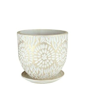 Кашпо Астра бутон Бело-Жемчужная Арт-23-123 D-20см