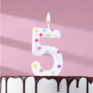 Свеча Цифра 5 Конфетти Гигант Арт-4693302