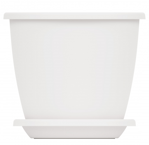 Горшок Афина 11лит Белый с поддоном М-6545 (БАШ)