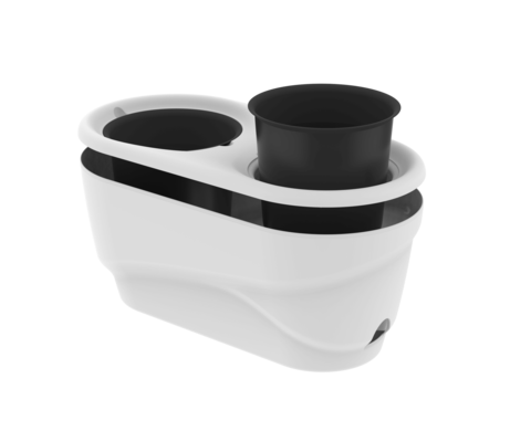 Балконный ящик Фазенда 530мм 2шт*4лит Белый (с прикорневым поливом)