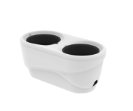 Балконный ящик Фазенда 530мм 2шт*4лит Белый (с прикорневым поливом)