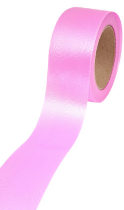 Лента Простая Тиснение дерево 5см*50ярд Розовая