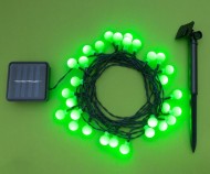 Лампа на солнечной батарее Нить Шарик 4,5м 2режима Зелёная 4137042