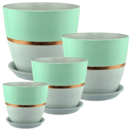 Кашпо Бутон №-РС-146 Бронза Мята №-2 D-15см-1,7л