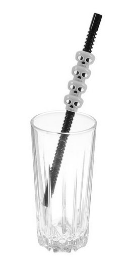 Трубочки для коктейля Череп (1уп/5шт) Арт-2322956