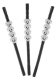 Трубочки для коктейля Череп (1уп/5шт) Арт-2322956