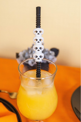 Трубочки для коктейля Череп (1уп/5шт) Арт-2322956