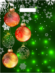 Сумочка пакет п/э 310*400мм Шары в зелёных огнях Арт-22318