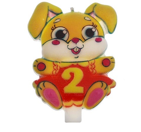 Свеча Цифра 2 Зайчик 2663281