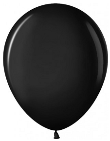 Шар латексный 10/25см пастель Черный 1уп/50шт