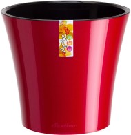 Горшок Santino АРТЕ 2лит Красный-Чёрный (с дренажной системой)