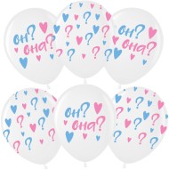 Шар латексный 12/30см пастель Гендер пати белый 1уп/25шт Арт 711610