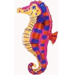 Шар фольгированный 40/102см Морской конек фуше