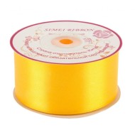 Лента Атласная 40мм*25ярд Жёлтая