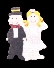 Липучка Молодожены 10ZL-148 (1уп\12шт) Цена за Штуку