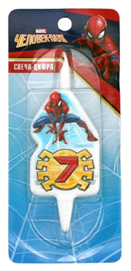 Свеча Цифра 7 Человек-паук 3537