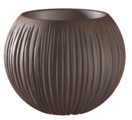 Горшок Сфера 1,7лит Тёмно-коричневый (с дренажной системой)