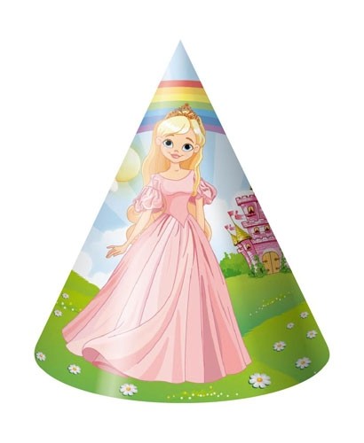 Колпак бумажный Принцесса (набор 10шт) 16см Арт-2-1610-0031