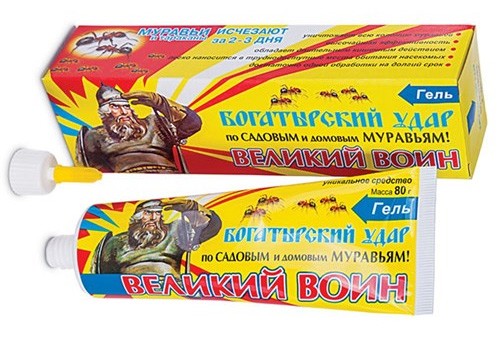 УЦЕНКА ВЕЛИКИЙ ВОИН гель 80гр ТУБА МУРАВЬИ (1/45шт)
