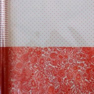 Пленка прозрачная с рисунком Вернисаж энд точка Красный 80см/200гр