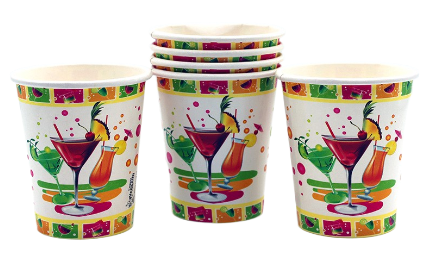 Стакан бумажный Коктейль 225мл*6шт Арт-467202