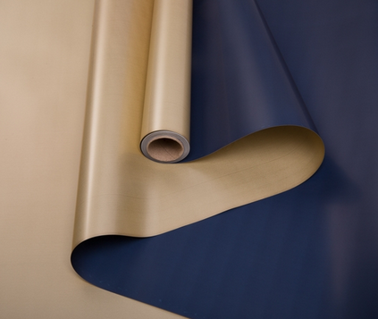 Пленка матовая двухсторонняя Золото/Тёмно Синяя 60см/10м Пленка матовая двухсторонняя Золото/Тёмно Синяя 60см/10м