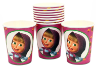 Стакан бумажный Маша и Медведь 225мл*10шт Арт-735439