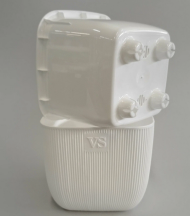 Горшок Фабио 4,7лит Белый 19х19х19см (с дренажной системой)